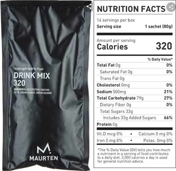 Maurten drink mix- https://www.maurten.com/