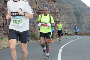 David Thuo at The two Oceans-56 kilometers in Cape Town