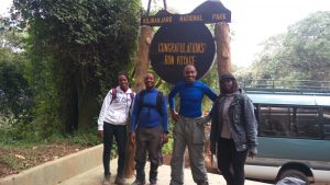 David Thuo Climbing Mt Kilimanjaro Mweka Gate